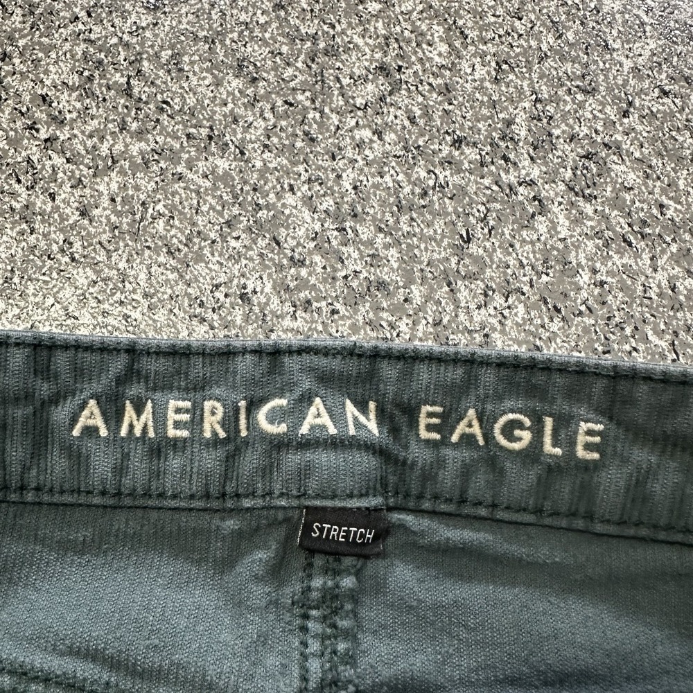 American Eagle Corduroy Jeans Womens 4 26x27 Straight Mom Jean Green High Rise - Picture 4 of 8